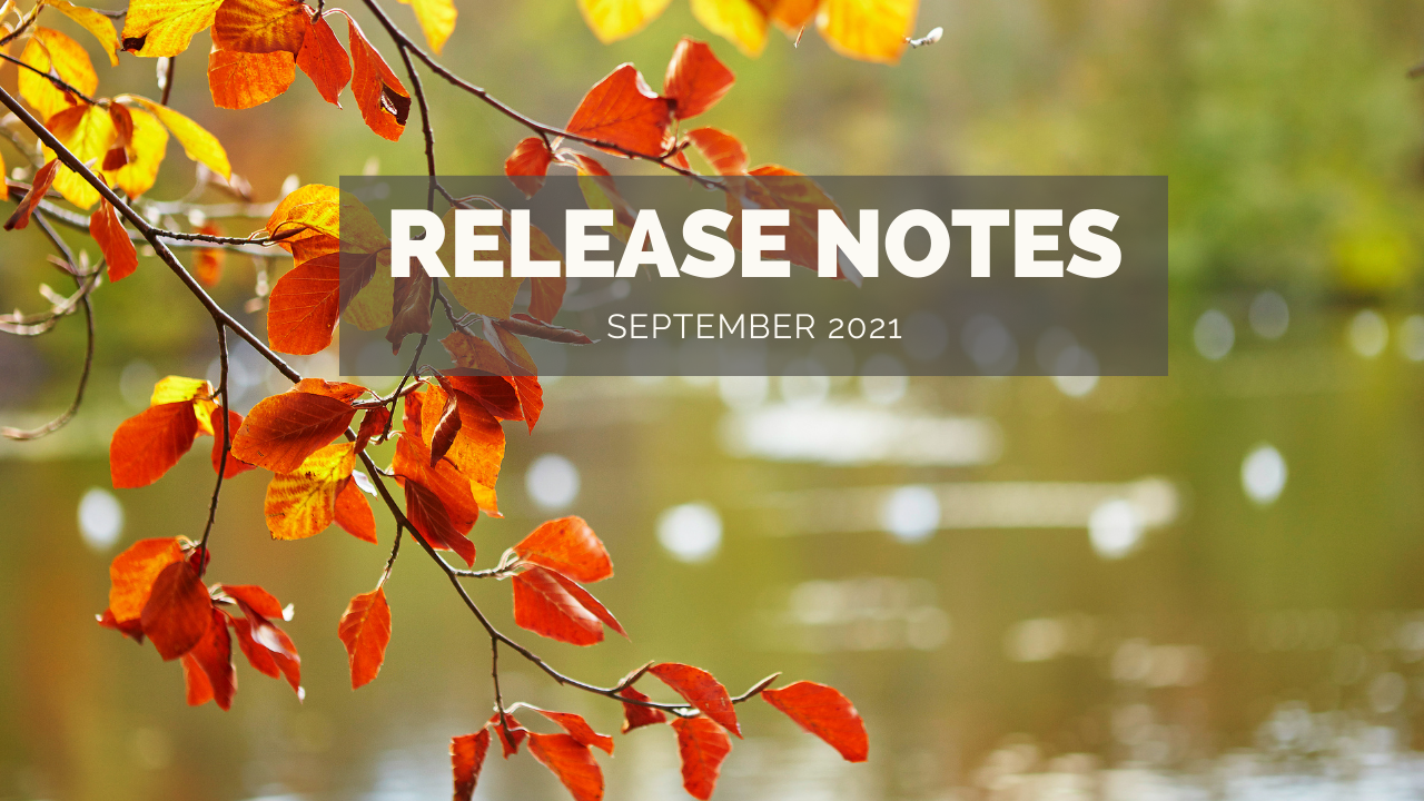 Release Notes September 2021 - ServiceWorks Academy